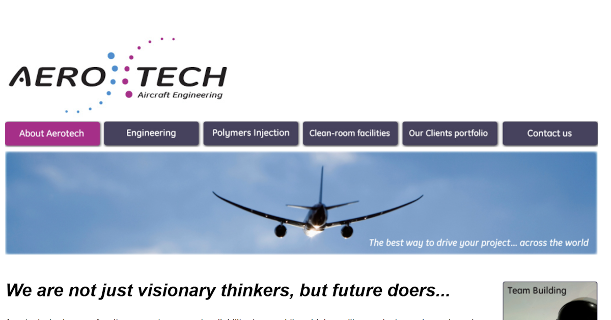 Aerotech website preview