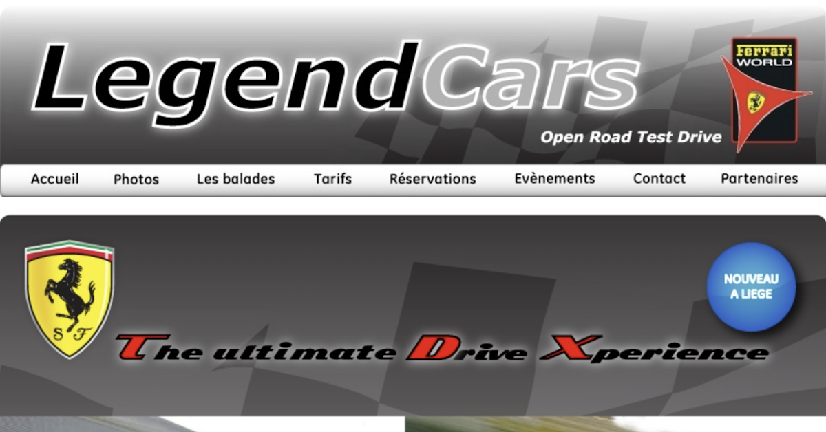 Legend Car website preview